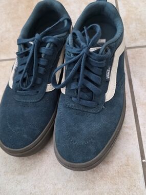 Vans Men’s Teal Suede Low-Top Sneakers